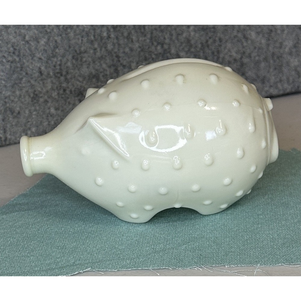 VINTAGE Milk glass piggy bank Hobnail JACOB BANG Homegaard - Denmark